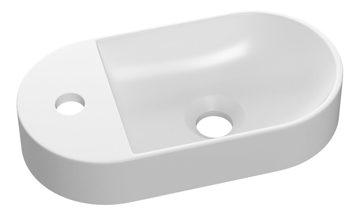 Belize 380x200mm Mini Resin Washbowl - White