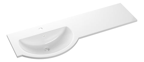 1244mm Standard Round One-Piece Basin & Overflow Ring - Left Hand