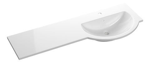 1244mm Standard Round One-Piece Basin & Overflow Ring - Right Hand