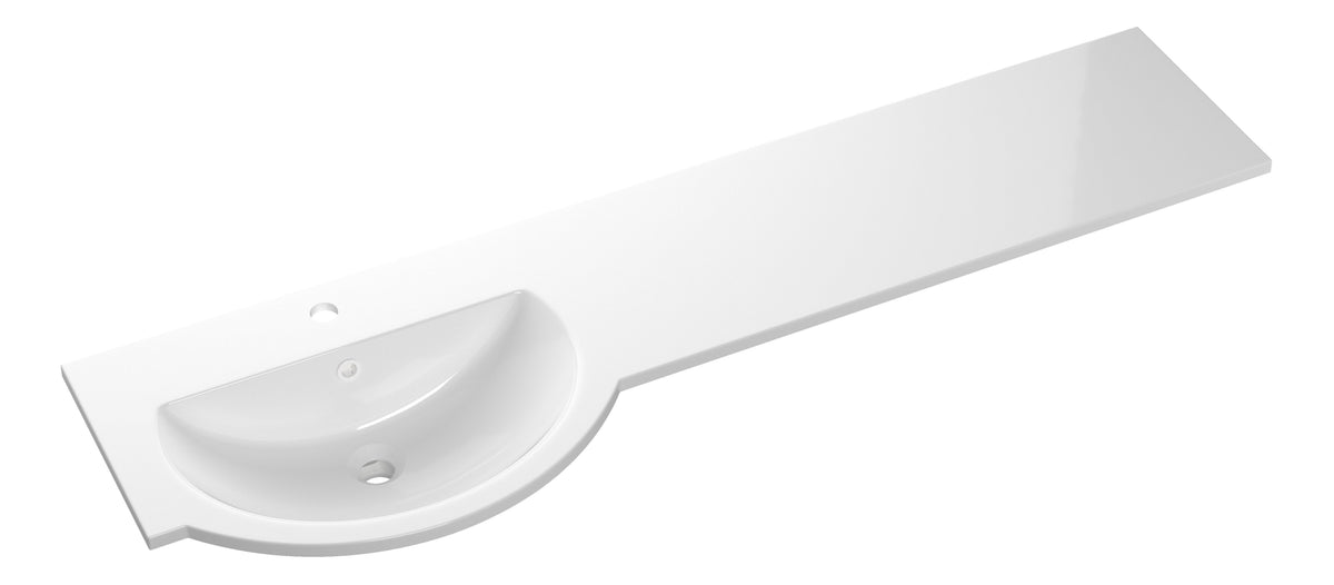 1544mm Standard Round One-Piece Basin & Overflow Ring - Left Hand