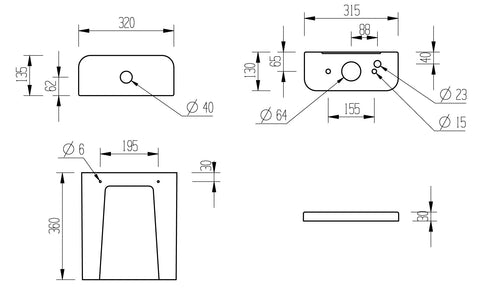 Tus Close Coupled Open Back WC & Soft Close Seat