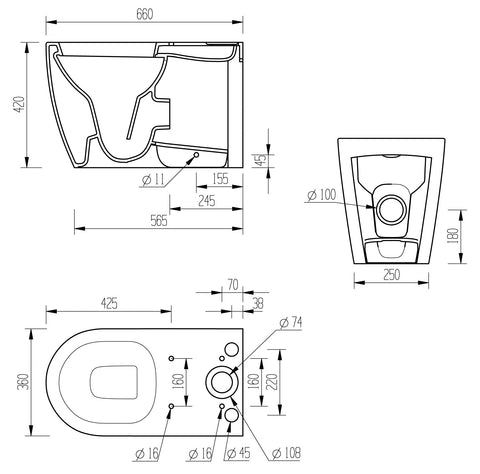 Jijiga Close Coupled Fully Shrouded WC & Soft Close Seat