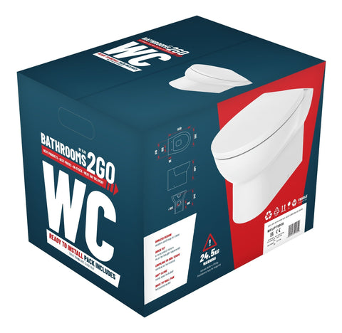 Rimless Back To Wall WC & Soft Close Seat