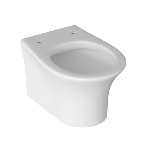 Sand Rimless Wall Hung WC & Soft Close Seat