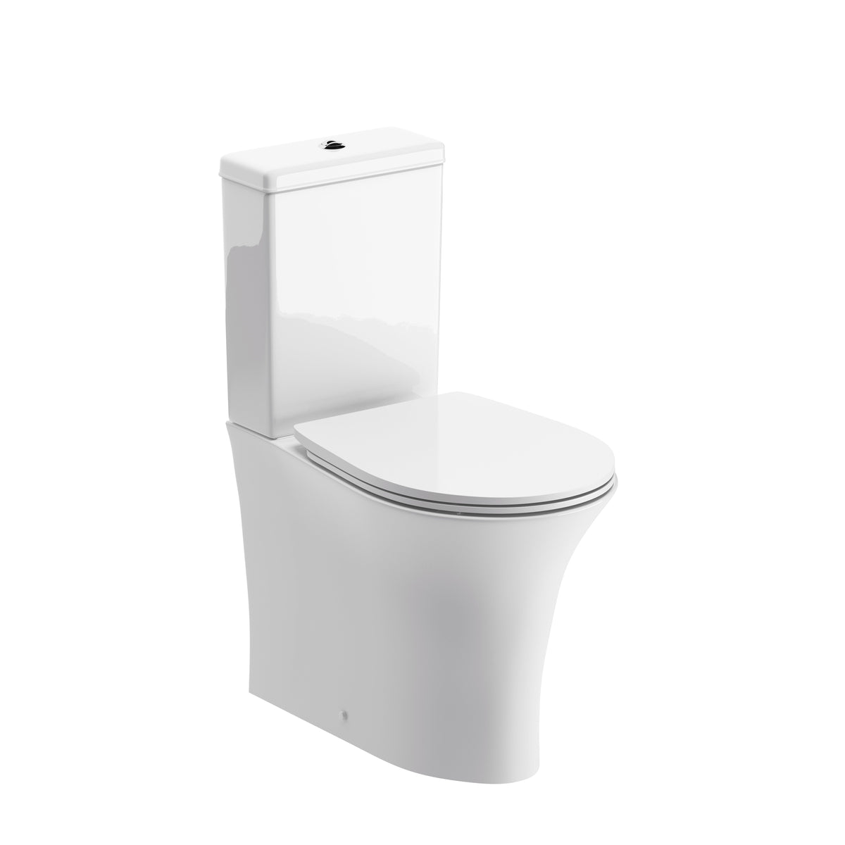 Sand Rimless Close Coupled Fully Shrouded WC & Soft Close Seat