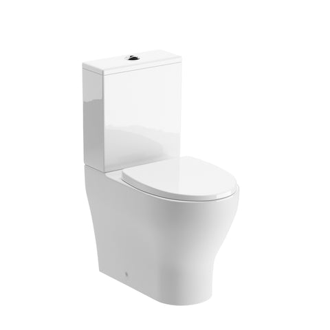 Liver Rimless Short Projection Close Coupled Fully Shrouded WC & Soft Close Seat