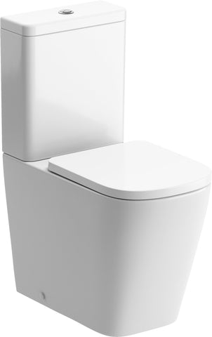 Till Rimless Close Coupled Fully Shrouded Short Projection WC & Soft Close Seat