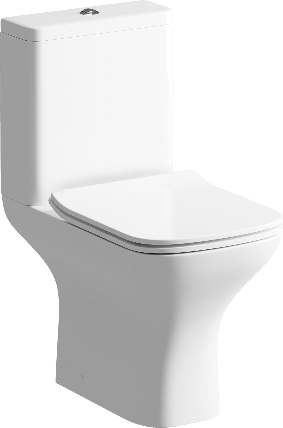 Cedar Rimless Comfort Height Close Coupled Open Back WC & Slim Soft Close Seat
