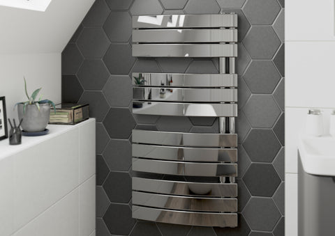 Quadra Curved Panel Ladder Radiator (550x1080x49mm) - Anthracite
