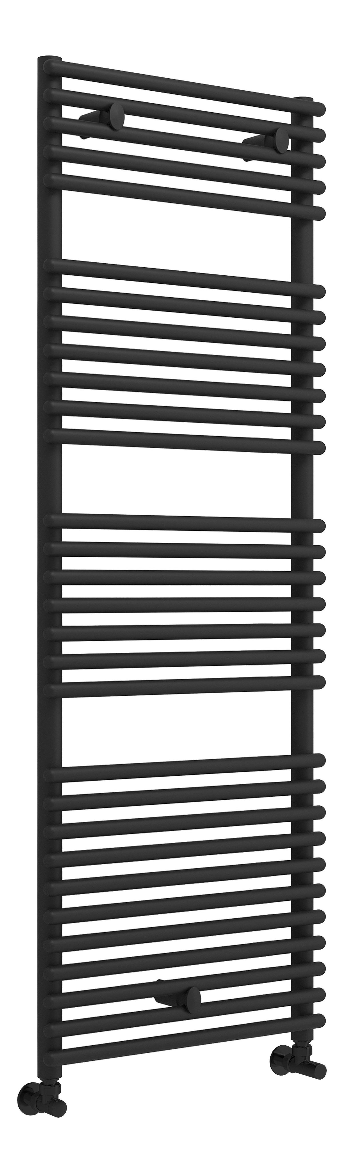 Temple Round Ladder Radiator (500x1450mm) - Black