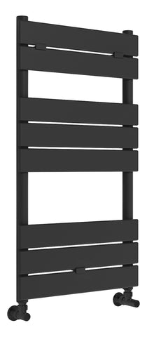 Flatte Square Ladder Radiator (500x840mm) - Black