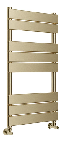 Flatte Square Ladder Radiator (500x840mm) - Brushed Brass