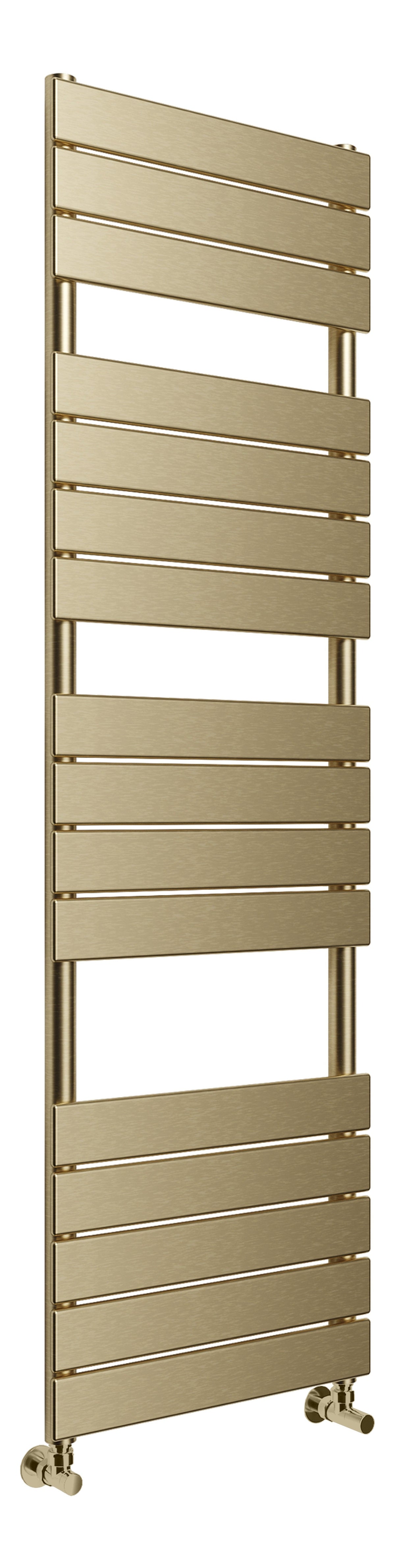 Flatte Square Ladder Radiator (500x1500mm) - Brushed Brass