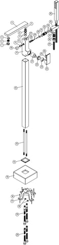 Zambezi Floor Standing Bath/Shower Mixer - Chrome