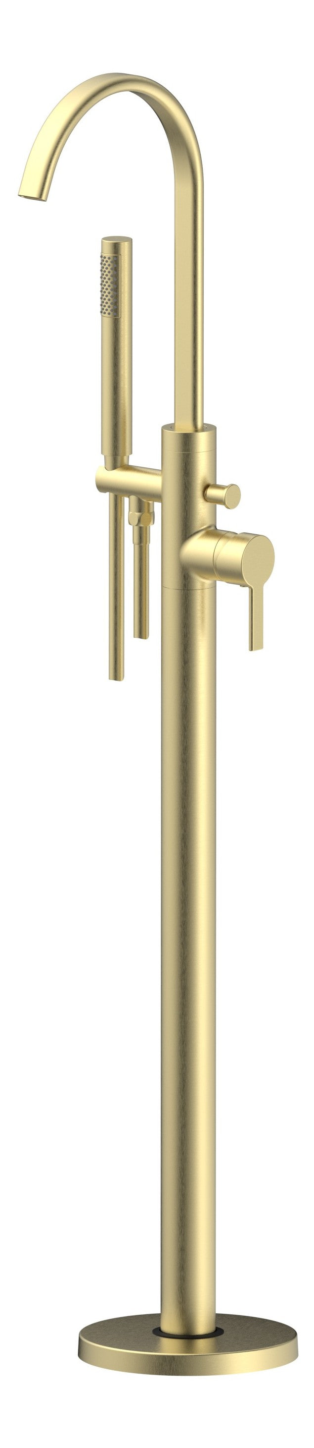 Evolve Floor Standing Bath/Shower Mixer - Brushed Brass