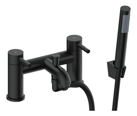 Pease Bath/Shower Mixer & Bracket - Matt Black