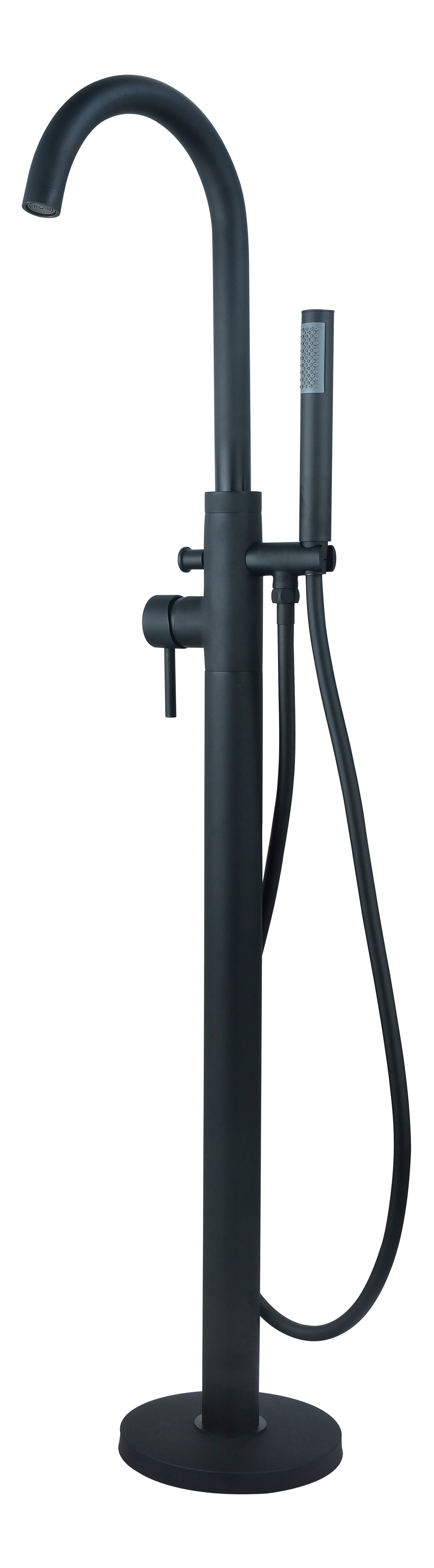 Pease Floor Standing Bath/Shower Mixer - Matt Black