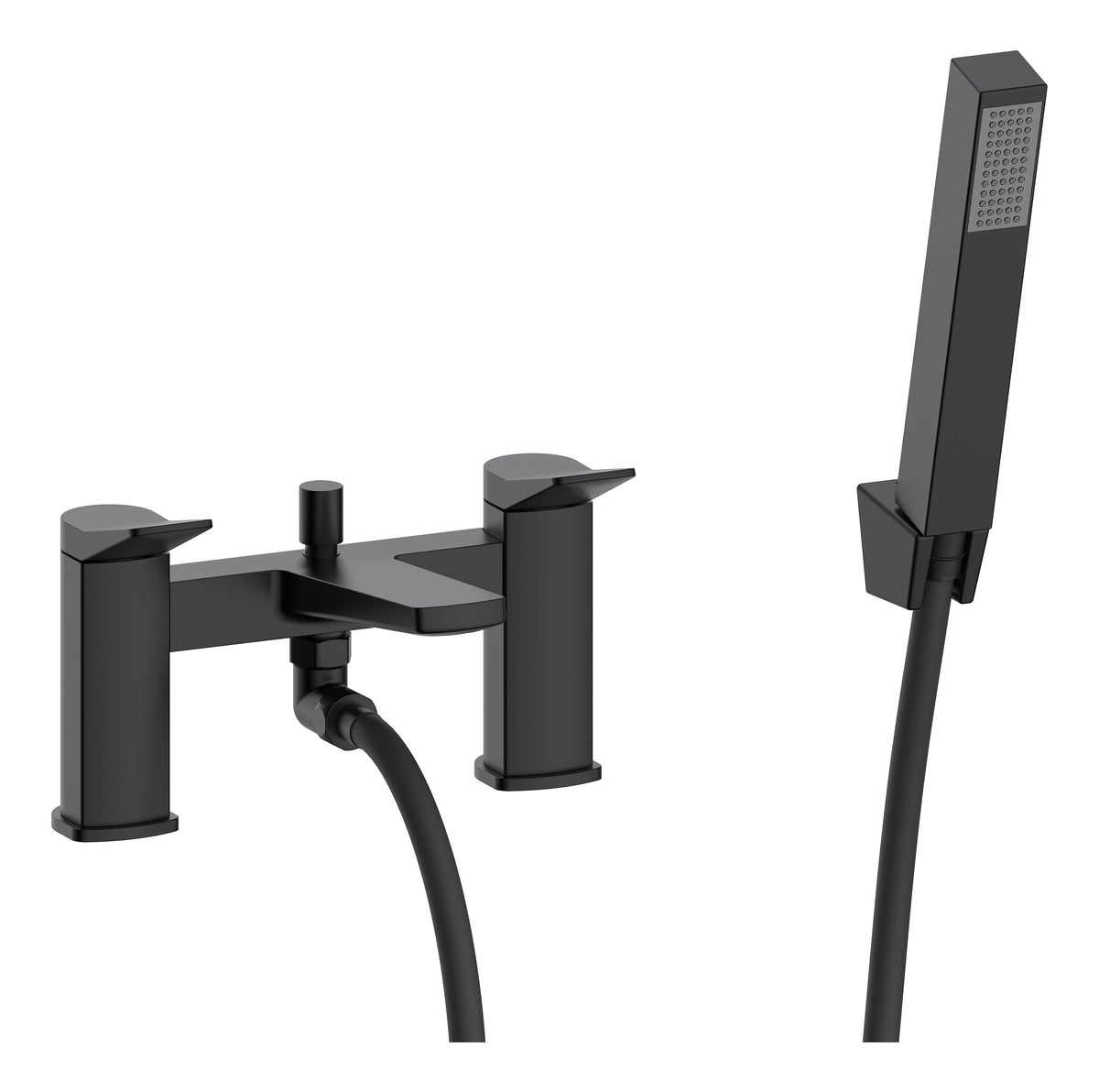 Narmada Bath/Shower Mixer & Bracket - Matt Black