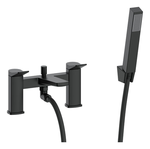Narmada Bath/Shower Mixer & Bracket - Matt Black