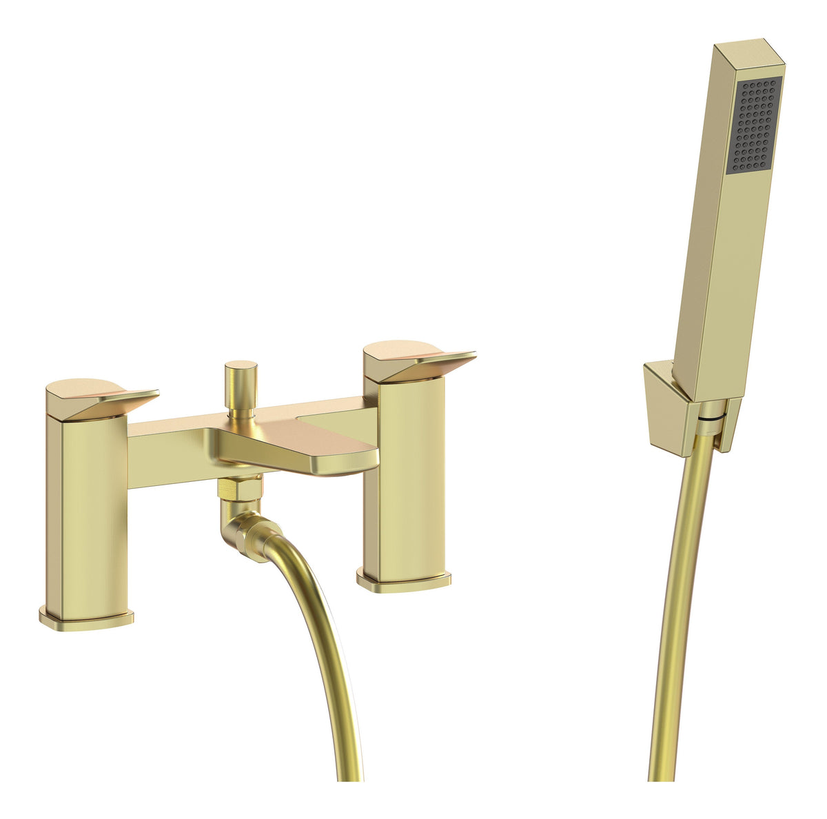 Narmada Bath/Shower Mixer & Bracket - Brushed Brass