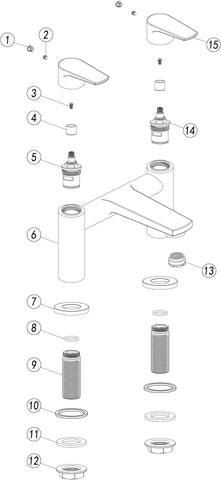 Carron Bath Filler - Chrome