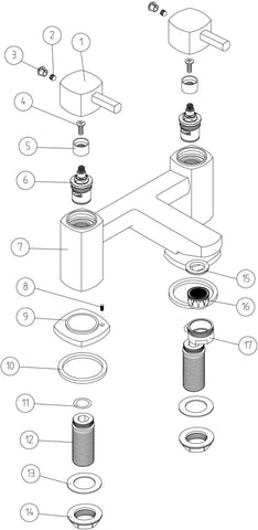 Toscaig Bath Filler - Chrome