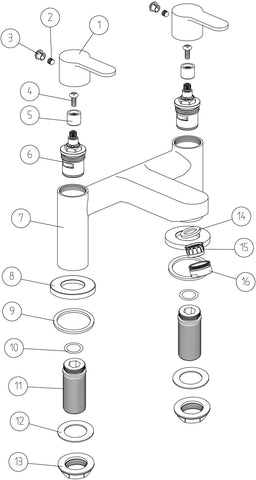 Aber Bath Filler - Chrome
