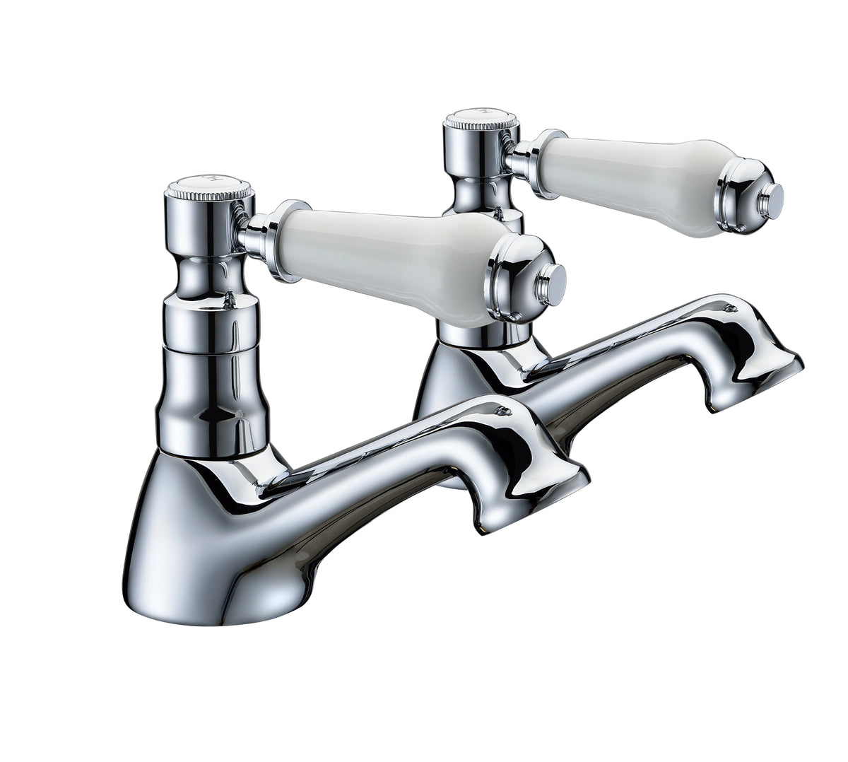 Minsmere Bath Pillar Taps - Chrome
