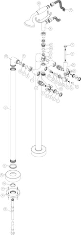 Borden Floor Standing Bath/Shower Mixer - Chrome