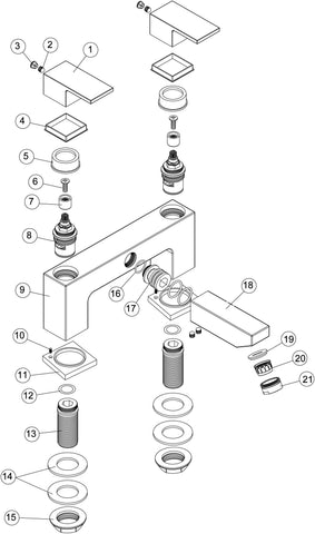 Pocasset Bath Filler - Chrome