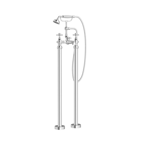 Tain Floor Standing Bath/Shower Mixer & Shower Kit - Chrome