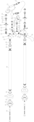 Tain Floor Standing Bath/Shower Mixer & Shower Kit - Chrome