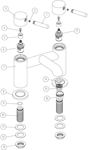Pease Bath Filler - Matt Black