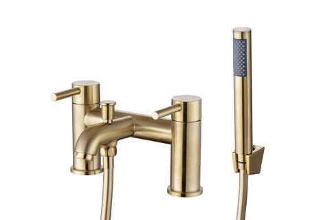 Pease Bath/Shower Mixer & Bracket - Brushed Brass