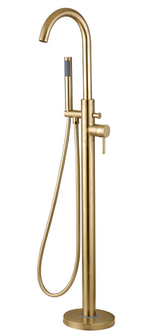 Pease Floor Standing Bath/Shower Mixer - Brushed Brass