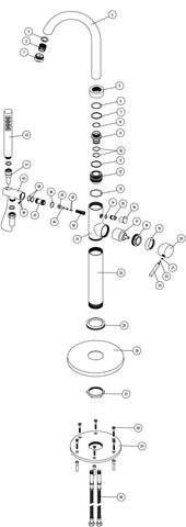 Pease Floor Standing Bath/Shower Mixer - Brushed Brass