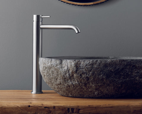 Vema Tiber Tall Basin Mixer - St/Steel