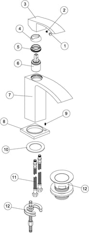Corfu Cloakroom Basin Mixer - Chrome