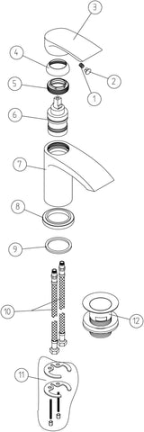 Vedder Basin Mixer - Chrome