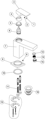 Zambezi Basin Mixer & Waste - Chrome