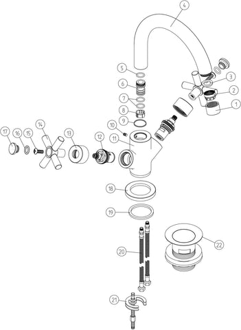 Orwell Basin Mixer - Chrome