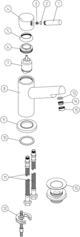 Lisa Basin Mixer & Waste - Chrome