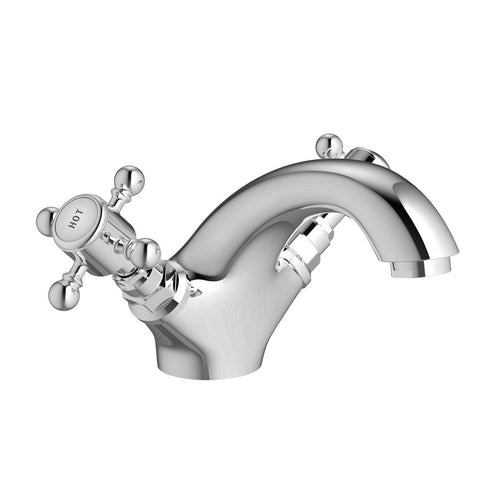 Tain Basin Mixer & Pop Up Waste - Chrome