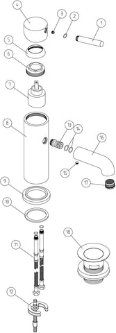 Pease Basin Mixer & Waste - Chrome