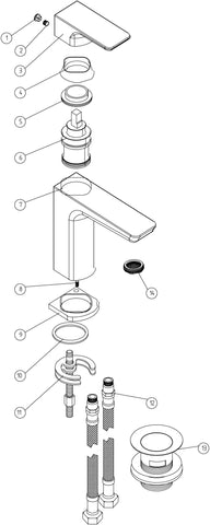 Berriedale Basin Mixer & Waste - Matt Black