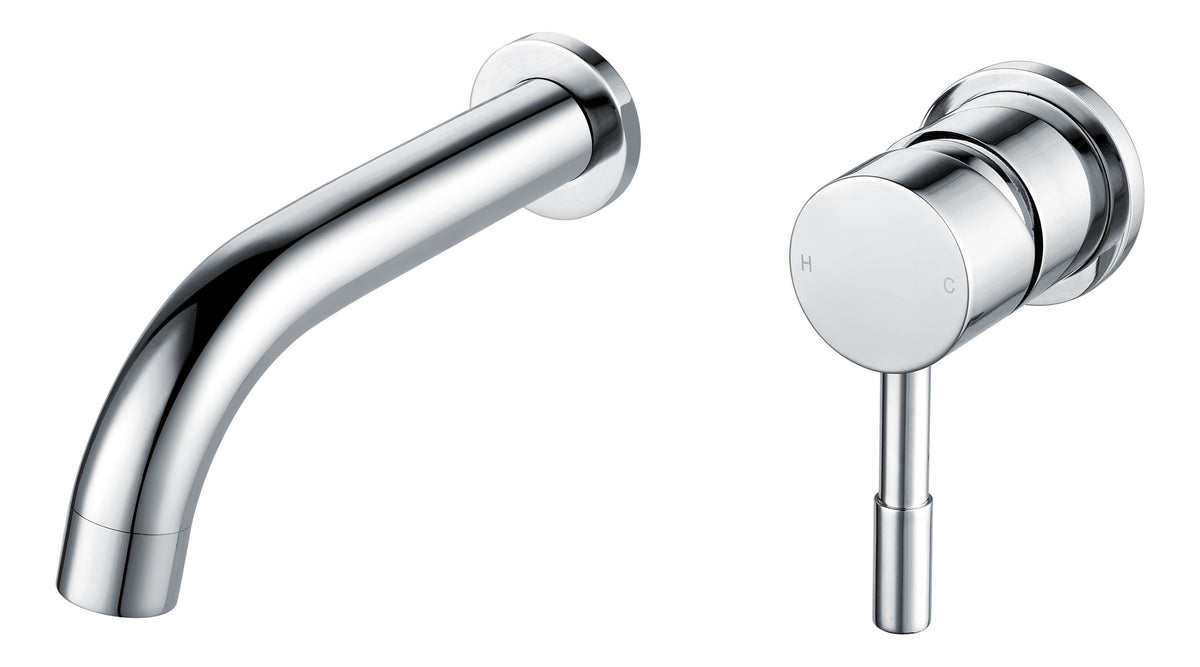 Pease 155mm Wall Mounted Basin Mixer - Chrome