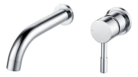 Pease 155mm Wall Mounted Basin Mixer - Chrome