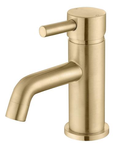 Pease Cloakroom Basin Mixer & Waste - Brushed Brass