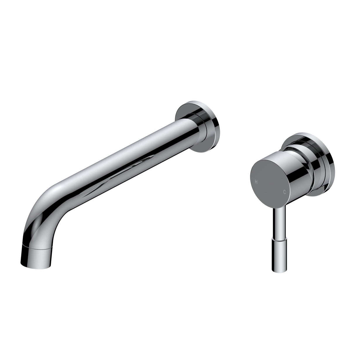 Pease 220mm Wall Mounted Basin Mixer - Chrome