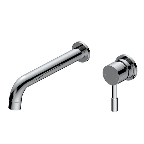 Pease 220mm Wall Mounted Basin Mixer - Chrome